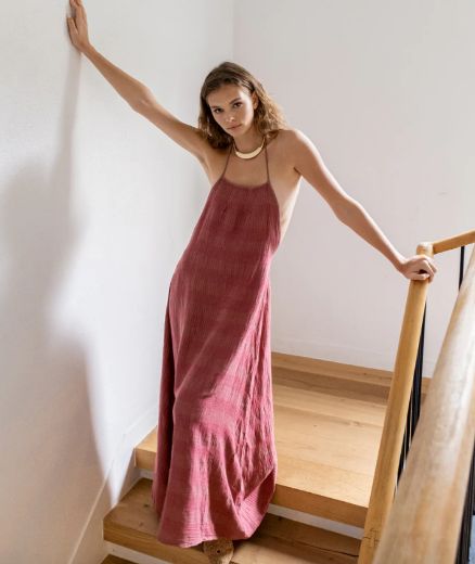 MARİSA ELBİSE RUSTİK BORDO resmi