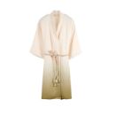 DEGRADE MÜSLİN BORNOZ LİME YEŞİL