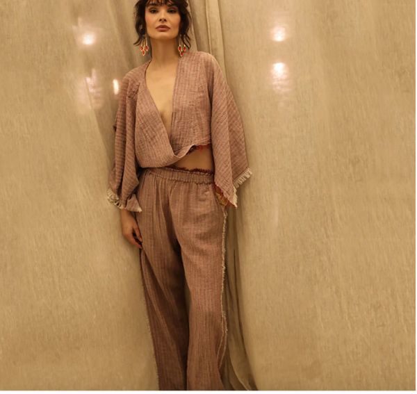 LAURA PANTOLON T0071 CHERRY resmi