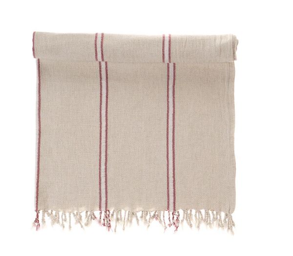 SMYRNA PEŞTEMAL T0133 OFFWHITE/VISNE resmi