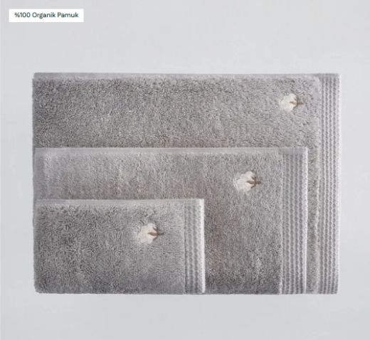 PURE COTTON 3 LÜ HAVLU SET GRİ resmi