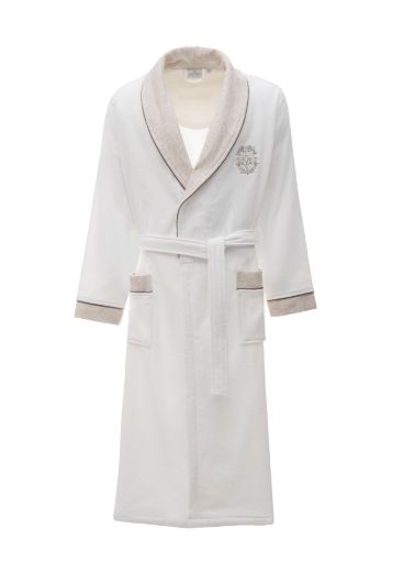 LEYNA BORNOZ ERKEK KREM resmi