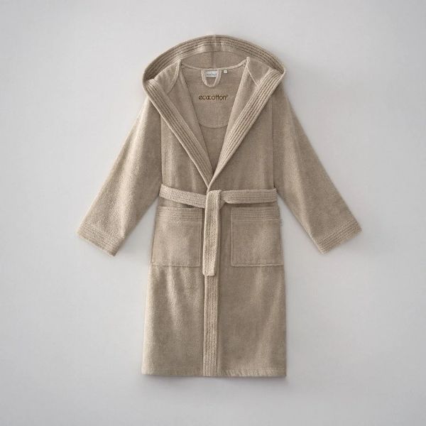 ECOSOFT KADIN BORNOZ BEJ resmi