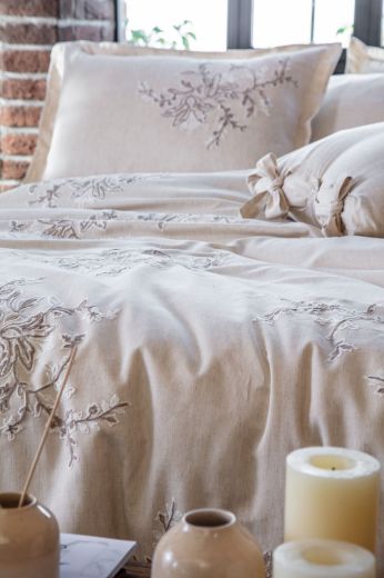 LİBERA NEVRESİM TAKIMI KREM-BEJ resmi