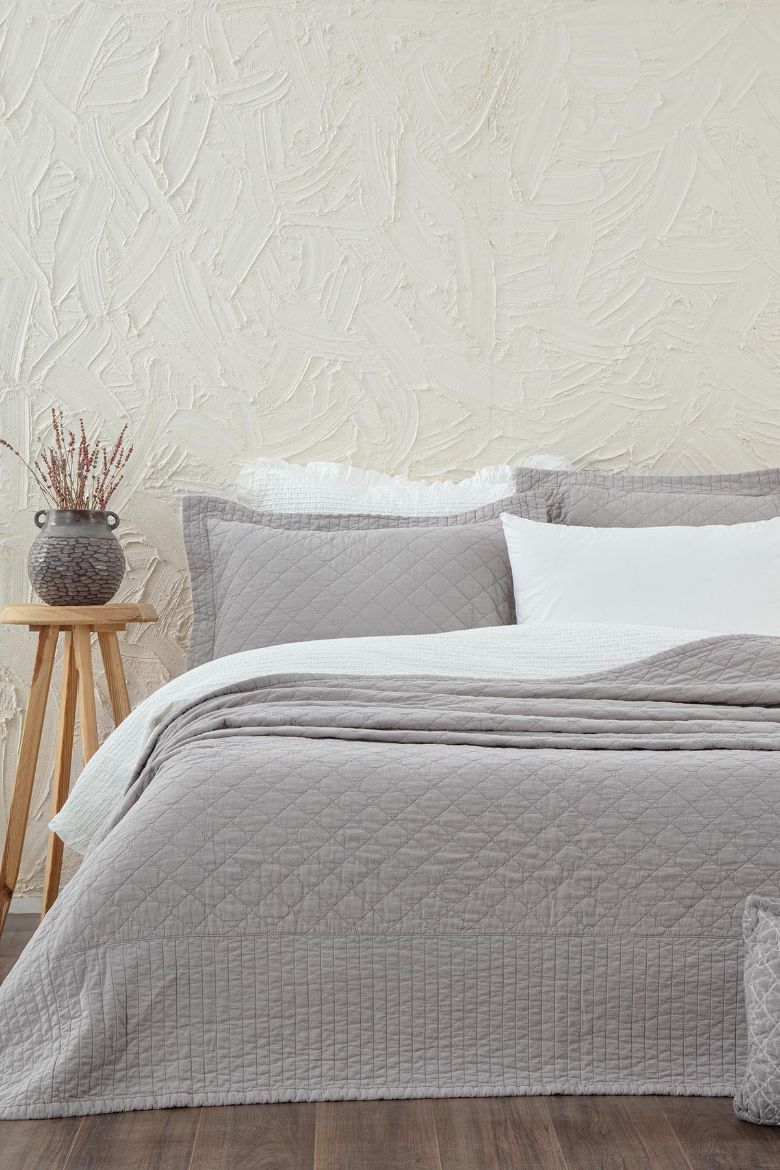 REHA YATAK ÖRTÜSÜ GRİ resmi