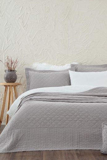 REHA YATAK ÖRTÜSÜ GRİ resmi