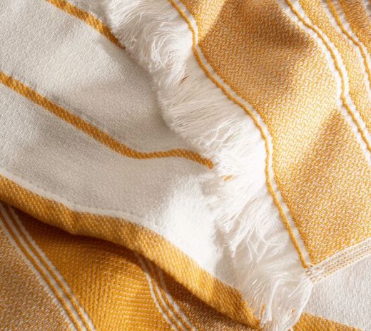 ELİS 3 LÜ HAVLU SET SARI-KREM resmi