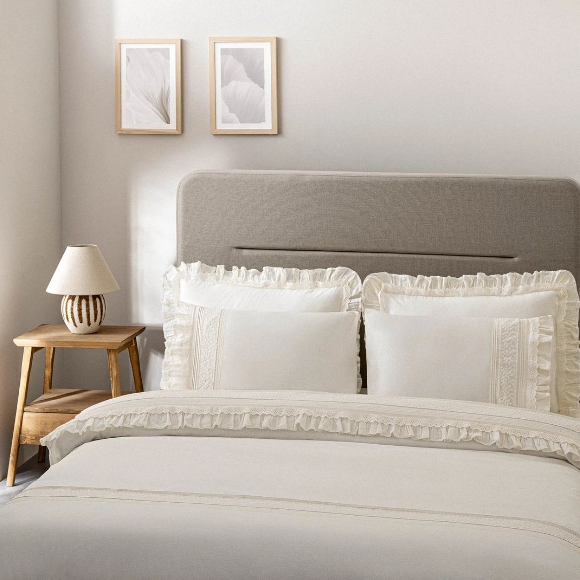 ADELYA NEVRESİM TAKIMI KREM resmi