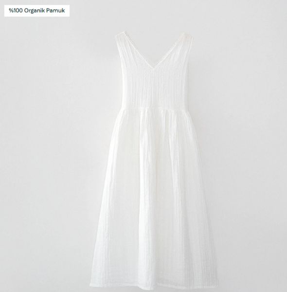 ZEYNA KADIN ELBİSE KREM resmi