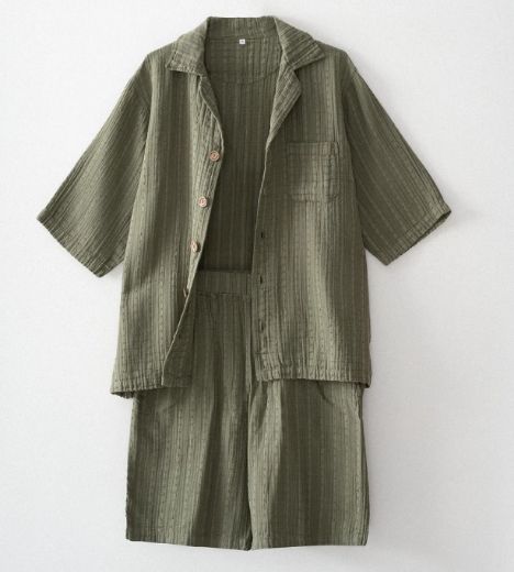 ZEYNA ERKEK ŞORTLU PİJAMA TAKIMI YEŞİL resmi