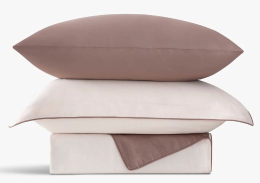 HEMERA NEVRESİM TAKIMI AÇIK SOMON-KAHVE resmi