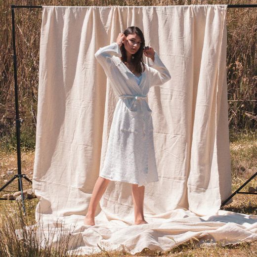 BOHEM BORNOZ OFF WHİTE resmi