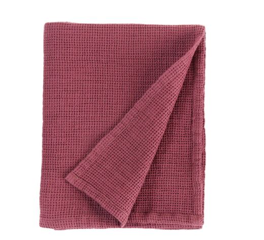 SURİ MİNİ WAFFLE EŞTEMAL RUSTİK BORDO resmi