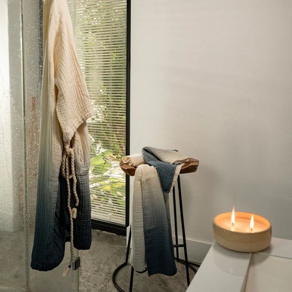 DEGRADE MÜSLİN PEŞKİR İNDİGO resmi