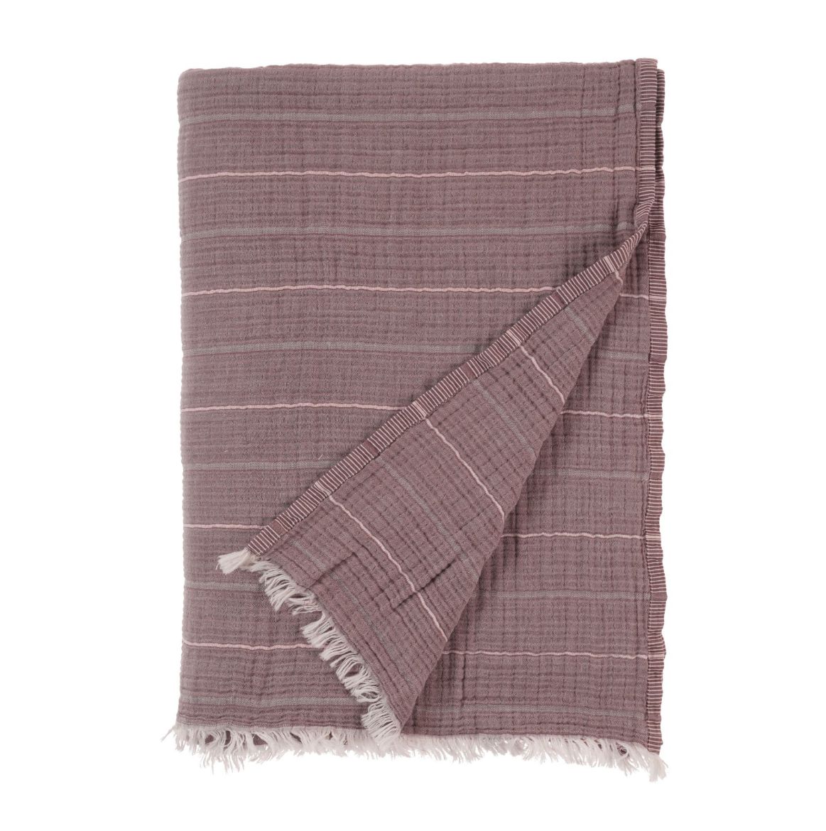 MILENA YATAK ÖRTÜSÜ T0118 KAHVE/PUDRA resmi