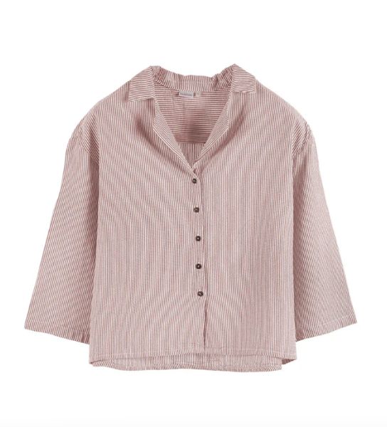 NINA BLUZ T1331 KAHVE resmi