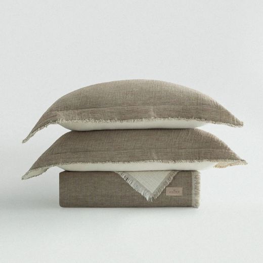 MUNA PİKE TAKIMI 240*260 YEŞİL-KREM resmi