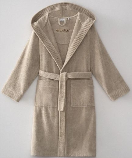 ECOSOFT KADIN BORNOZ BEJ resmi