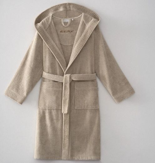 ECOSOFT KADIN BORNOZ BEJ resmi