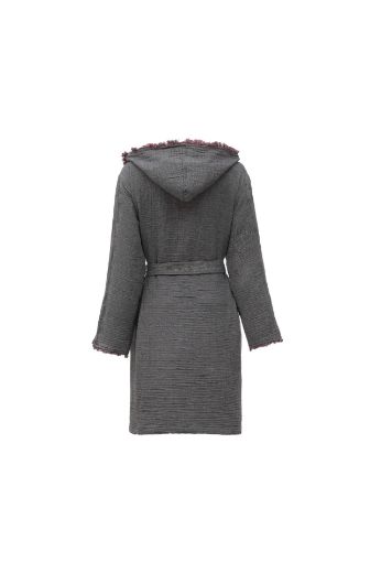 MUNA KADIN BORNOZ BORDO resmi