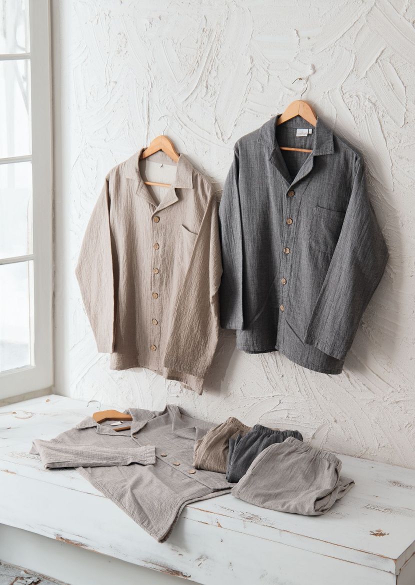 MELSA ERKEK ŞORTLU PİJAMA TAKIMI GRİ resmi