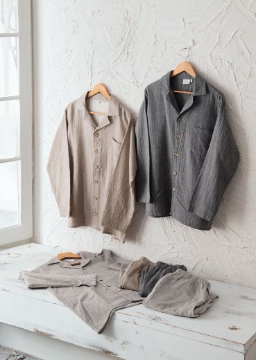 MELSA ERKEK ŞORTLU PİJAMA TAKIMI GRİ resmi