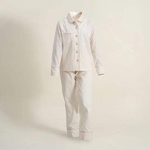 REYA BAYAN PİJAMA TAKIMI KREM resmi