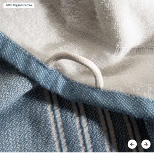 ELİS 3 LÜ HAVLU SET AÇIK MAVİ-KREM resmi