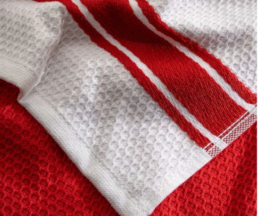 ELVİN 2 Lİ HAVLU SET KIRMIZI-KREM resmi