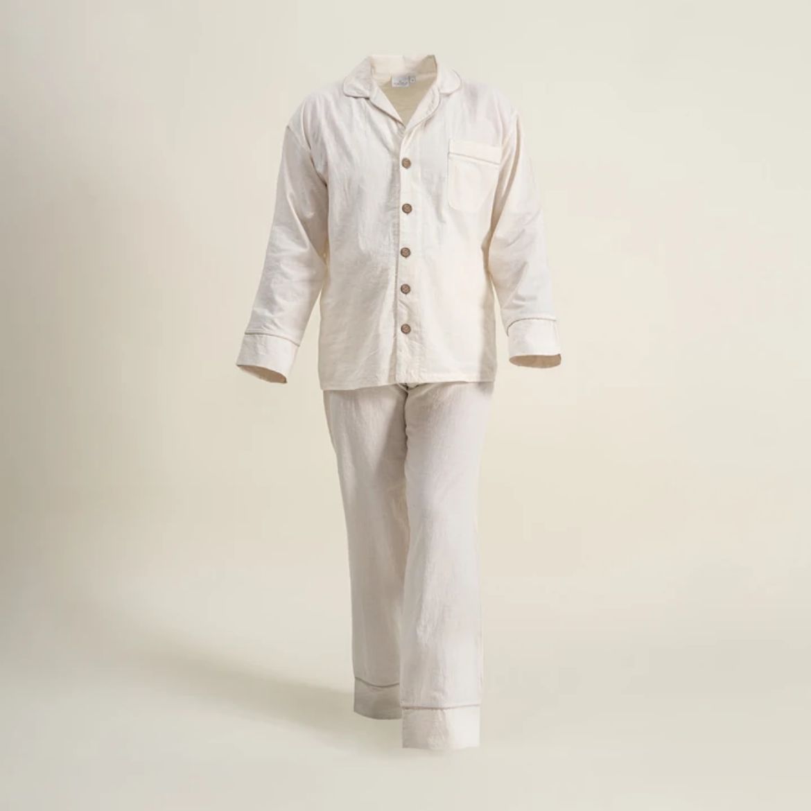 REYA ERKEK PİJAMA TAKIMI KREM resmi