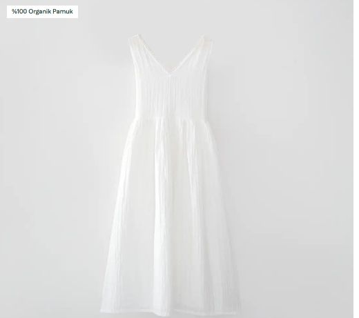 ZEYNA KADIN ELBİSE KREM resmi