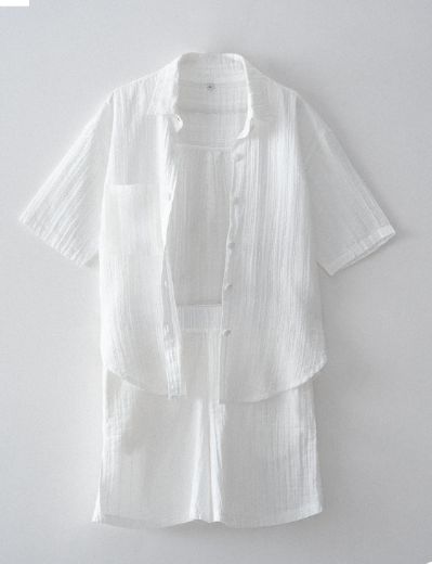 ZEYNA KADIN ŞORTLU PİJAMA TAKIMI KREM resmi